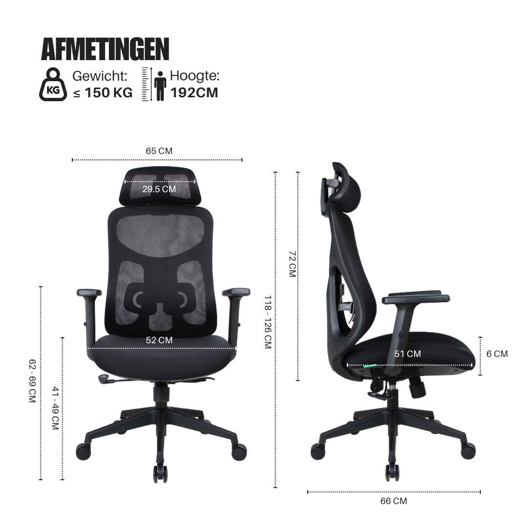 ErgoPlus Task OS80 – Bureaustoel